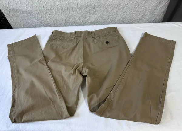 Lands End Pants Men Chino Brown Traditional Fit Outdoor Career Uniform Casual - Image 9