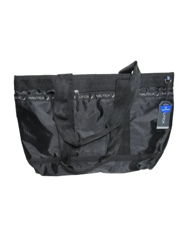 Nautica Captains Quarters Tote Overnight Gym Bag Medum Black NWT - Image 3