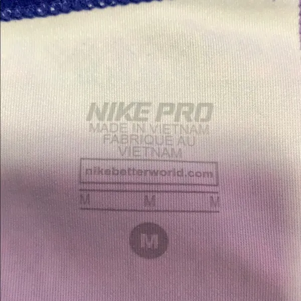 Green, Purple, and Blue Print Nike Pro Shorts - Image 5