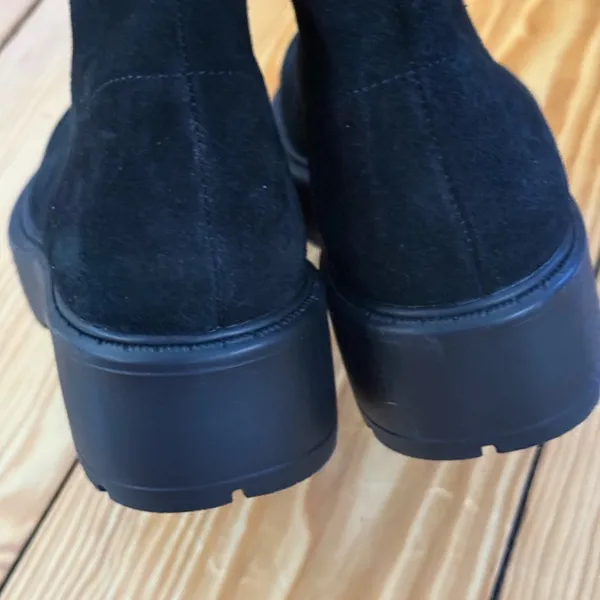 Steve Madden Black Suede Combat Moto Boots - Image 5