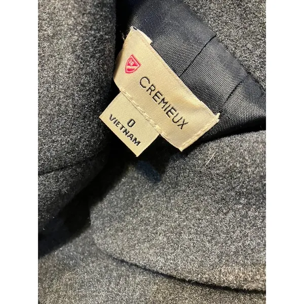 Cremieux Gray Wool Blend Blazer Jacket Women's 0 Business Career Tailored Fitted - Image 2