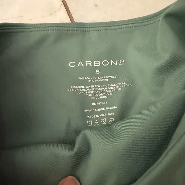 Carbon38 Sage Green Bike Shorts - Image 2