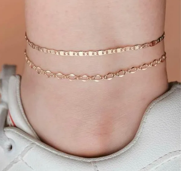 Anklet 2pcs Color Gold One Size - Image 3