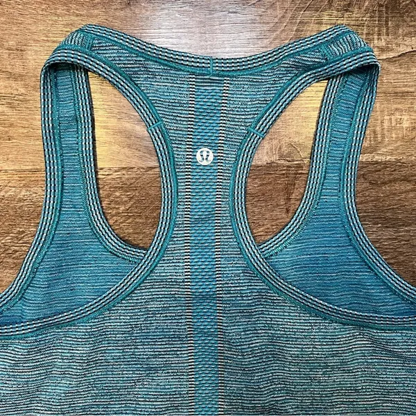 Lululemon Swiftly Tech Blue Teal Racerback Tank Top Size 6 - Image 4