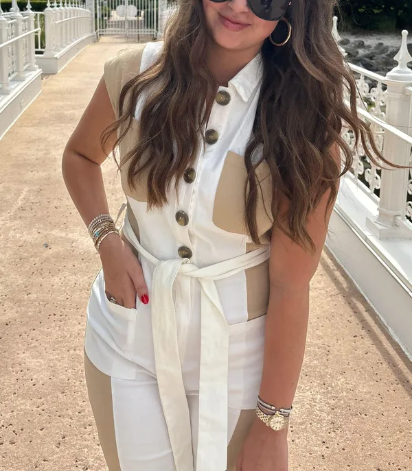 White Jumpsuit Size M - Image 2