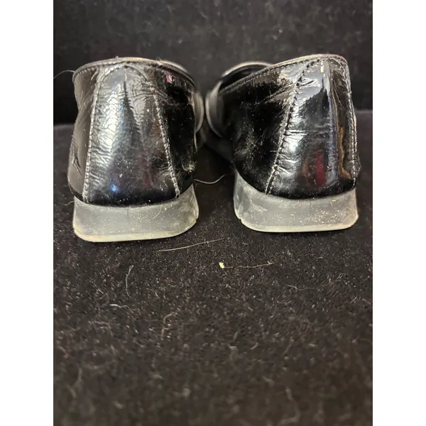 Hotter Black Patent Leather Slip On Comfort Loafers Flats UK 7.5 US 9.5-10 - Image 5