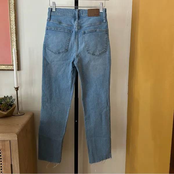 Madewell The Perfect Vintage Jeans Ellicott Wash Tapered‎ Denim Raw Hem Size 24 - Image 6