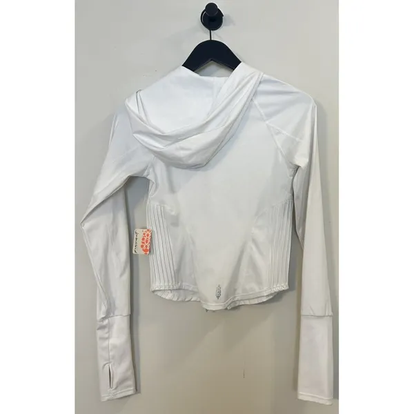 FREE PEOPLE Movement Playin For Keeps Zip Jacket in White Combo Size X-Small NWT - Image 6