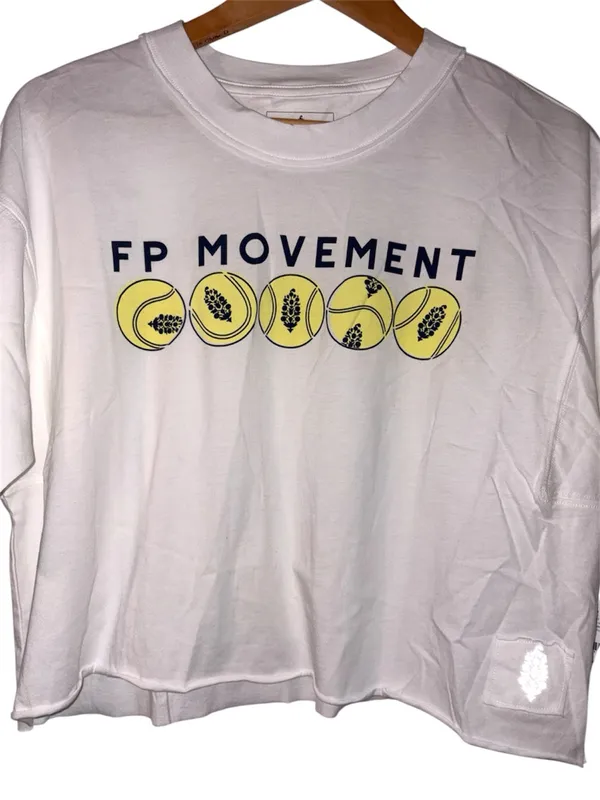 FP MOVEMENT Inspire Buti Logo Tee / Court Logo Ivory Combo Extra Small - Image 5