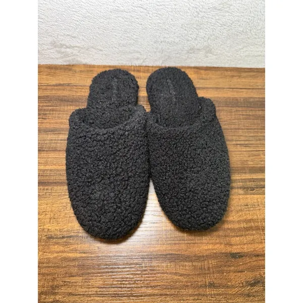 Bombas Sunday Slipper Faux-Fur Sherpa Slip-On Mule In Black - Women's Size 6 - Image 3