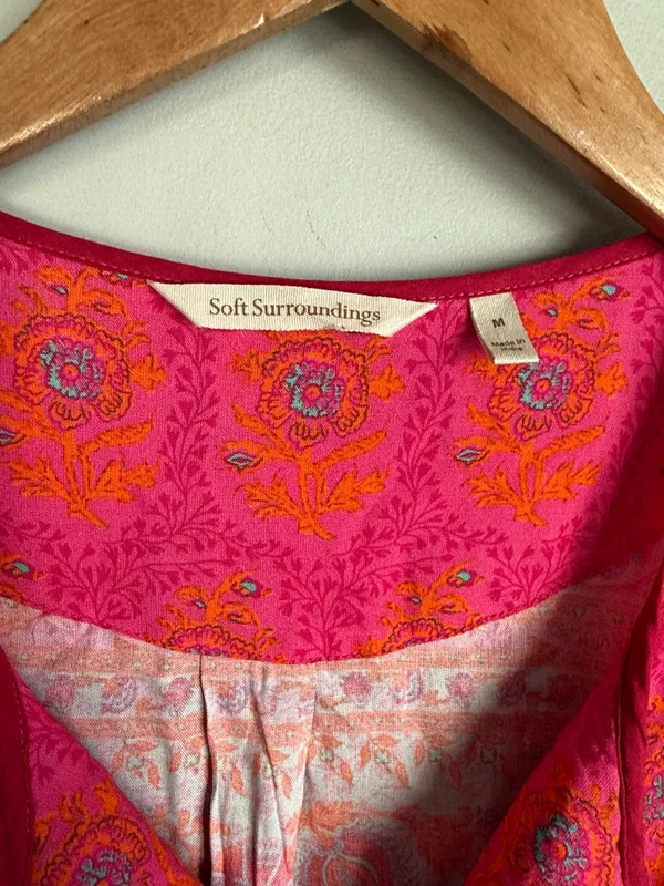 Soft Surroundings‎ Marcella Framboise Fuschia Tunic Medium - Image 6