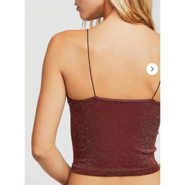 NEW Free People Skinny Strap‎ Seamless Brami in Sparkle - Image 6