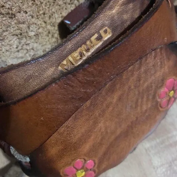 Vintage Mexico Mini Leather Bag Brown - Image 4