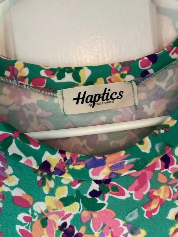 Haptics Floral Ruffle Top Green - Image 2