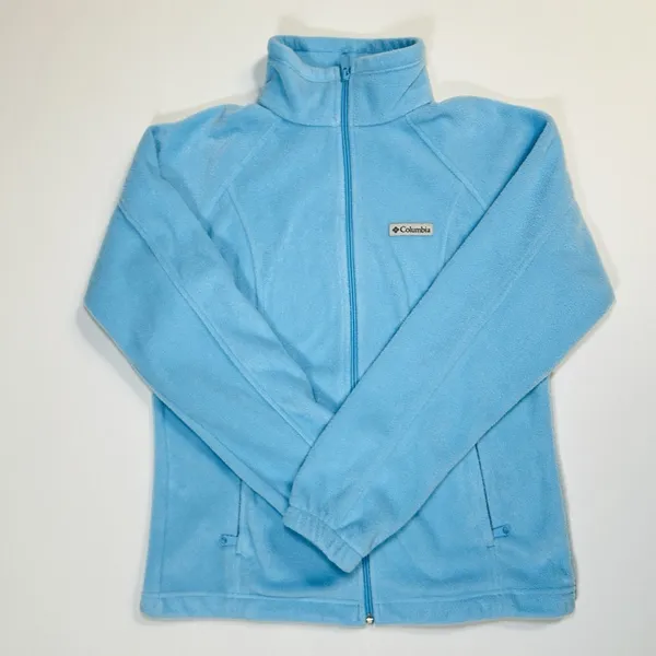 Columbia‎ Fleece Jacket Women's Full Zip Gorpcore Powder Light Blue Size Medium - Image 3