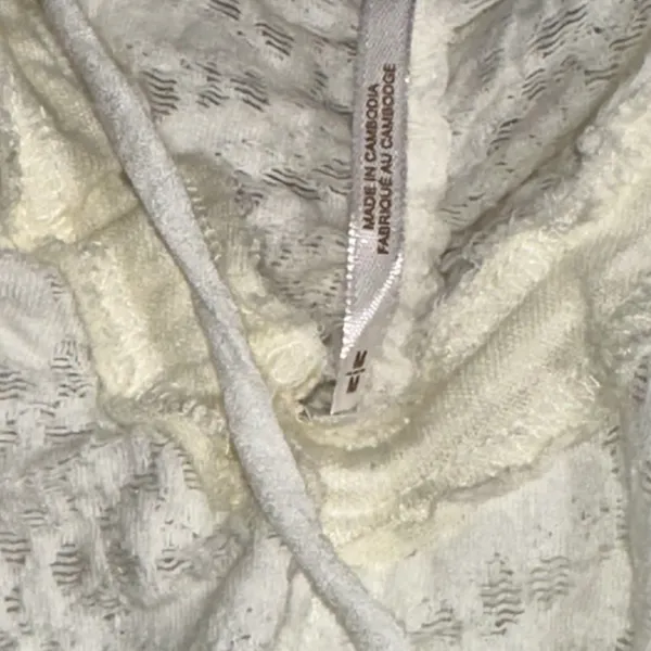 Free People Womens White‎ Love Her Lace Textured Keyhole Boho Indie Hippie Sz M - Image 7