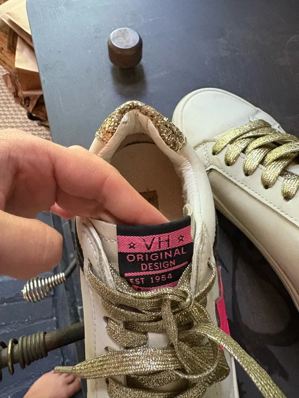 Camo, hot pink, and gold vintage havanas - Image 4