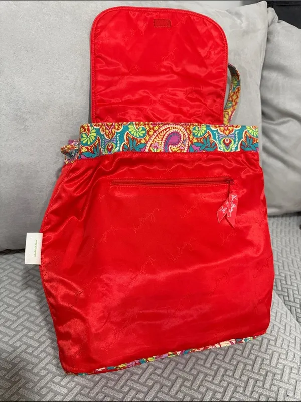 Vera Bradley Quilted Floral Paisley  Drawstring Backpack - Multicolor - Image 15