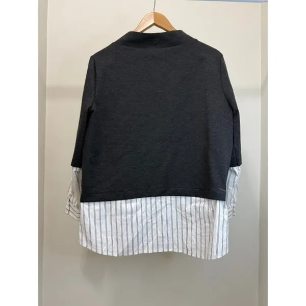 Vince Camuto Layered Look Mock Neck Tunic Top SzL - Image 2