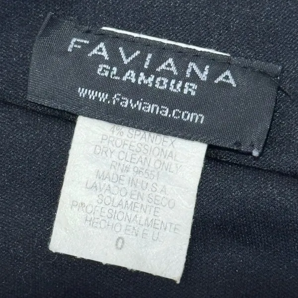 🍁 Faviana One Shoulder Bow Ruffle Stretch Mini Cocktail Party‎ Dress Sz 0 Black - Image 12