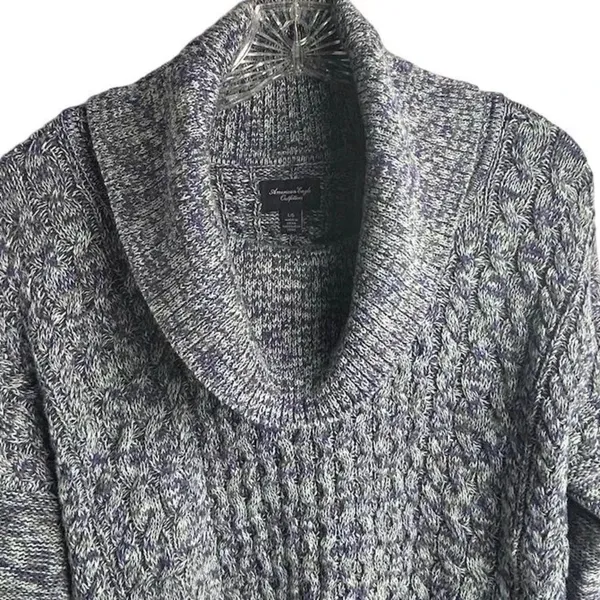 American Eagle Women's Cowl Neck Chunky Knit‎ Sweater Size L Multicolor - Image 5