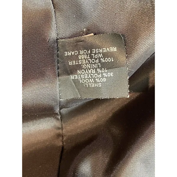 Anne Klein Brown Double Breasted Short Length Wool Blend M Lined Peacoat - Image 9