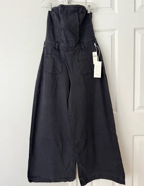 Anthropologie Pilcro Strapless Polished Wide-Leg Denim Jumpsuit, Size 4 - Image 7