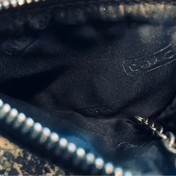 COACH Vintage Black Signature C Print Keychain Card Holder Wallet - Image 4