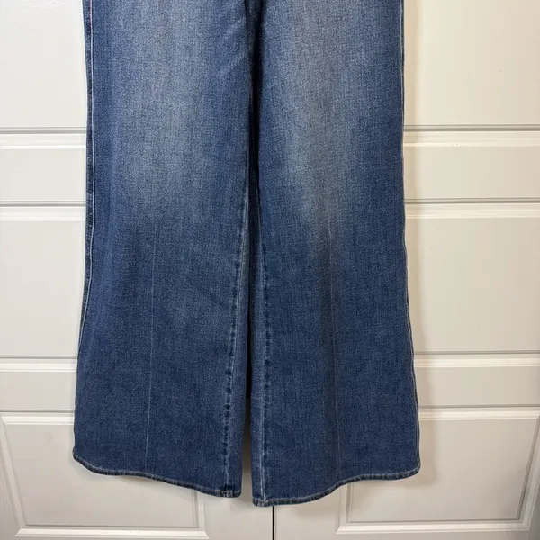 Judy Blue Wide Leg Jeans Womens 1/25 Blue High Rise Stretch Denim Flare - Image 4