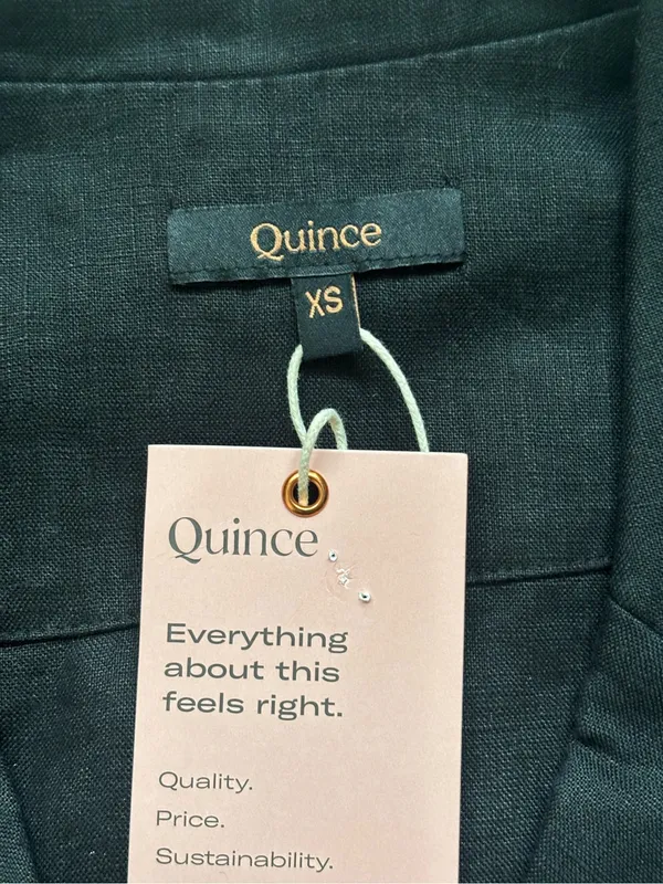 Quince 100% European Linen Black Women’s Short-Sleeve Button-Down Shirt Size XS - Image 5