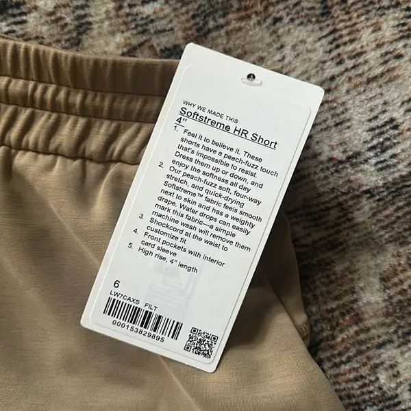 Lululemon NWT Softstreme High-Rise Short 4" Filbert Tan - Image 6