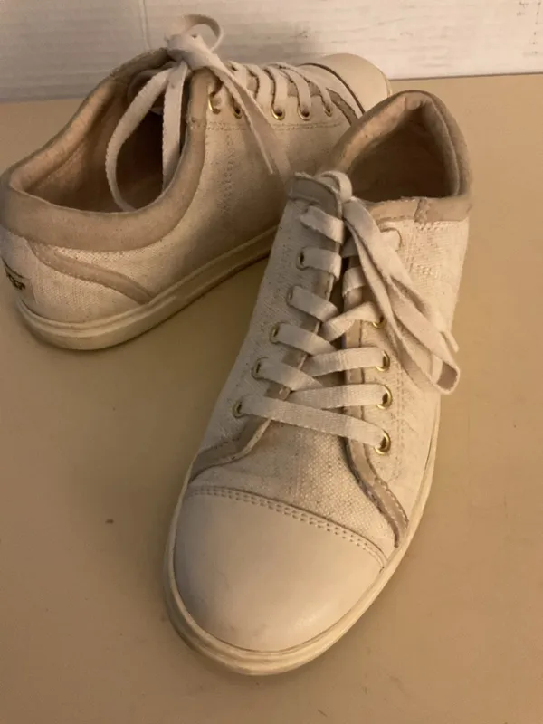UGG Women's Low-Top Canvas Sneakers in Off-White and Beige size 6.5 - Image 6