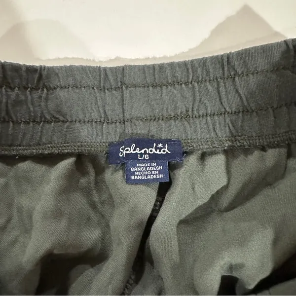 Splendid Green Camo Print High Rise Sweatpants Jogger‎ Size L - Image 6