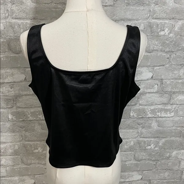LOLA GRACE Black Satin Camisole Top - Image 3