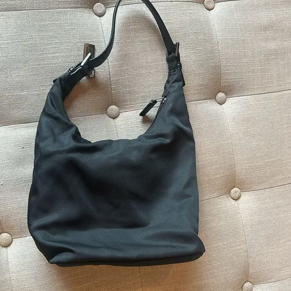 Coach Black Nylon Hobo Purse - Image 7
