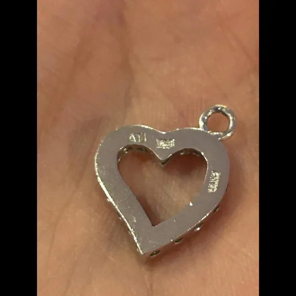 Heart Shape pendant charm 925 sterling silver i41 - Image 3
