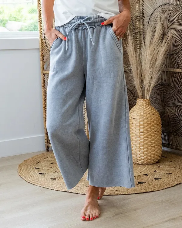 Zenana Outfitters Cropped Wide Leg Comfy Pants - Image 5