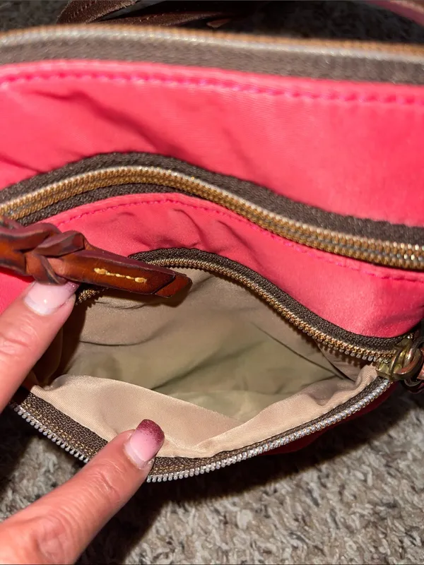 Dooney & Bourke Coral Pink Crossbody Bag - Image 9