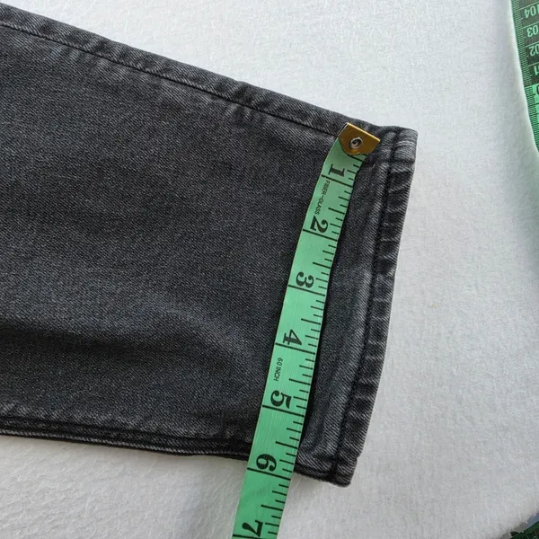 American‎ Eagle Womens High Waisted Mom Jeans Washed Black Stretch 10 Long - Image 11