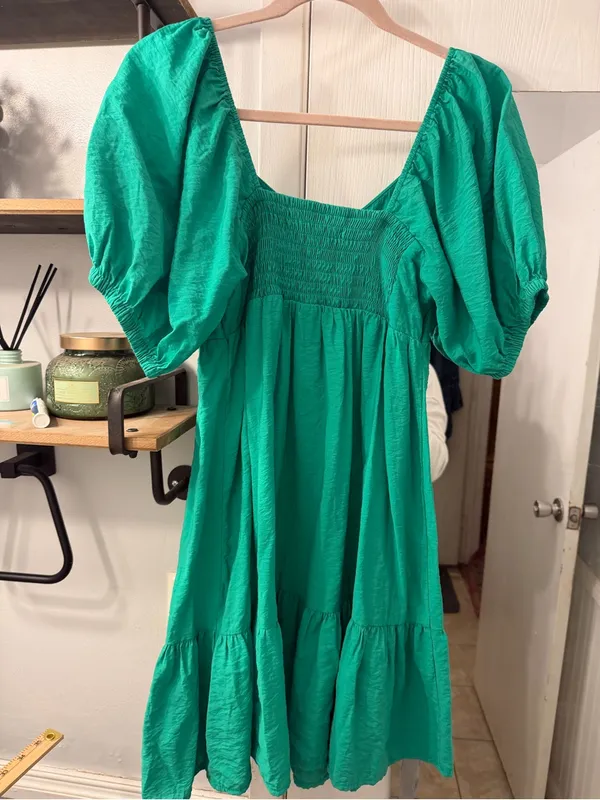 Nine West Teal Puff-Sleeve Mini Dress - Image 5