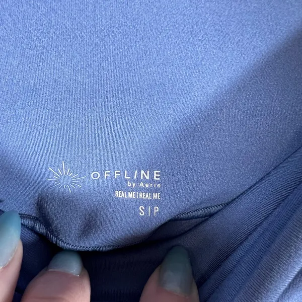 OFFLINE by Aerie Real Me High Waisted Joggers Blue Small‎ Pockets Activewear - Image 5