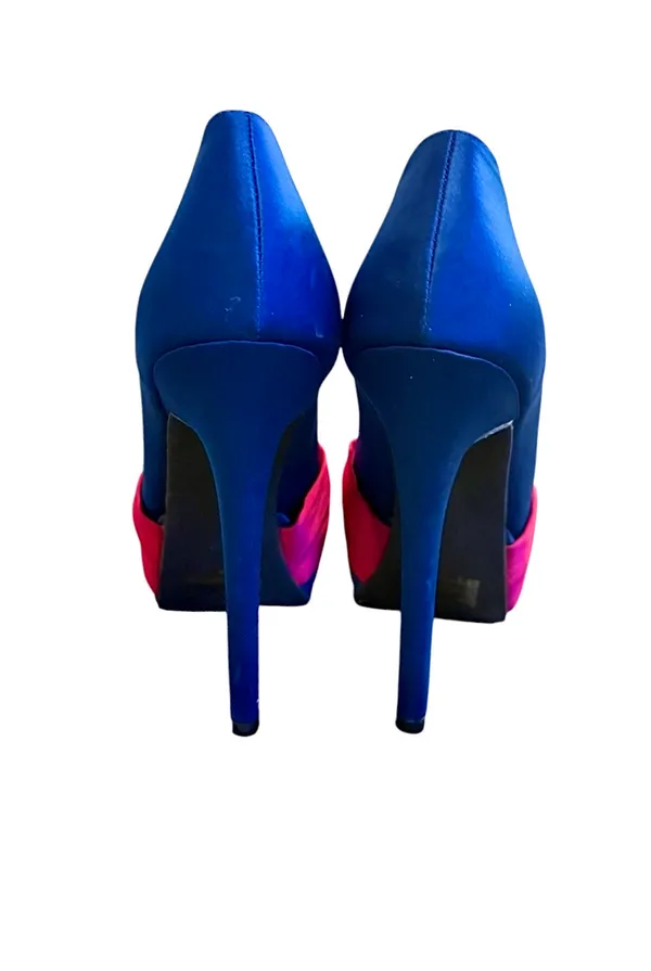 Qupid Women’s Satin Knotted Hidden Platform Peep Toe Pumps - Image 7