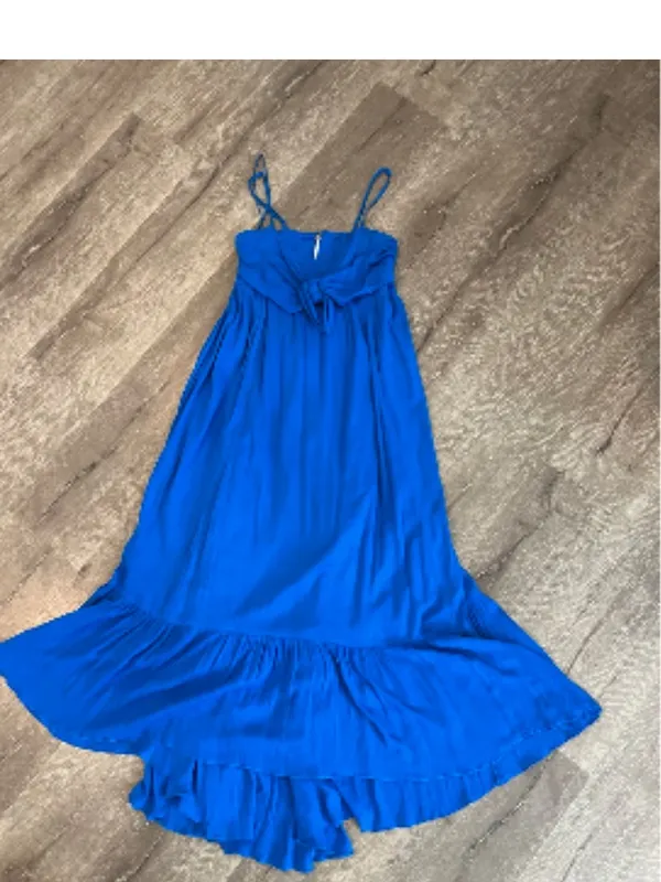 Free People Totally Tubular Open Back Cutout Maxi Dress - Mosaic Blue - Image 6