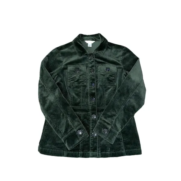 Christopher Banks Jacket Womens S Used Green Corduroy - Image 15