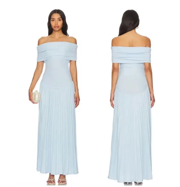 LIONESS Field Of Dreams Dress in Light Blue - Image 2