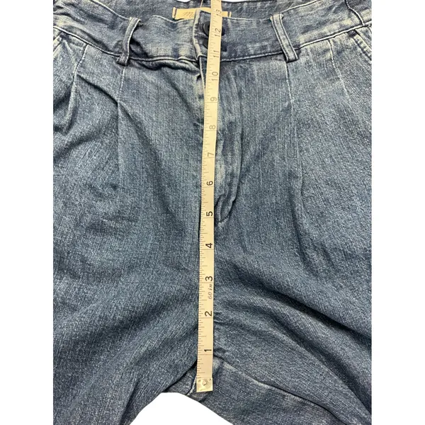 Madewell Wide Leg Pleated Jeans Medium Wash Blue High Rise‎ Trouser Size 0 - Image 14