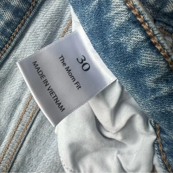Willow + Root Womens Blue Light Wash Mom Fit Distressed Ripped Denim Jeans Sz 30 - Image 7