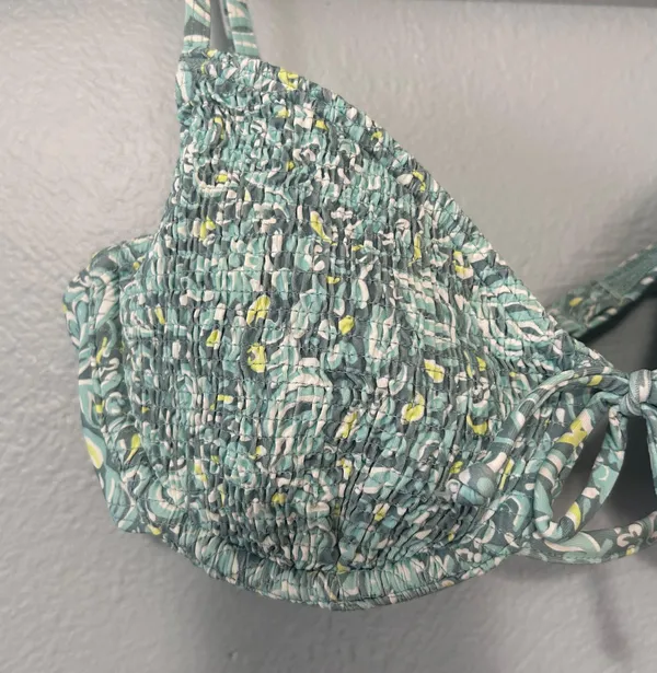 Roxy Seaside Tropics Underwire Smock Bra Bikini Top || Size: Medium - Image 4
