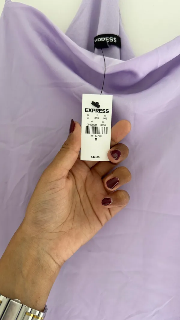 EXPRESS Satin Halter Top - Image 3