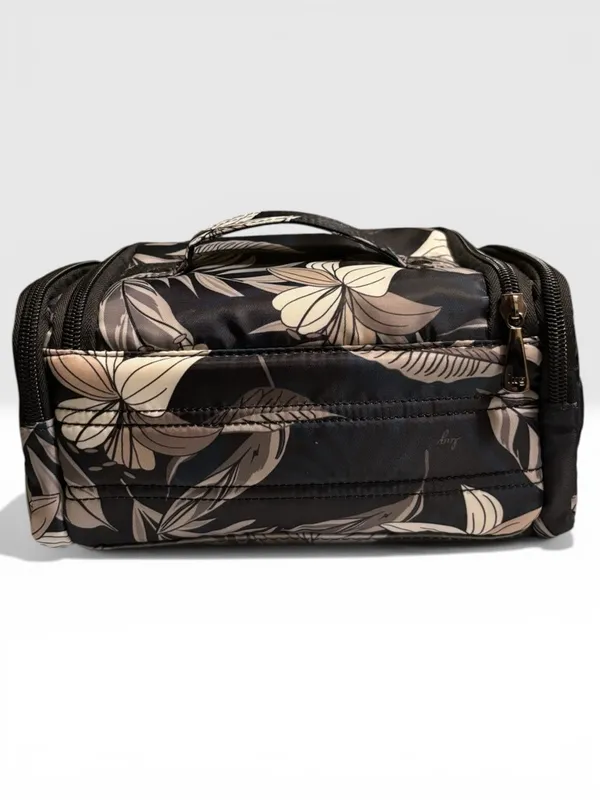 Lug Trolley Cosmetic Case Tropical Multi Palm Leaves Floral Makeup Bag - Image 2
